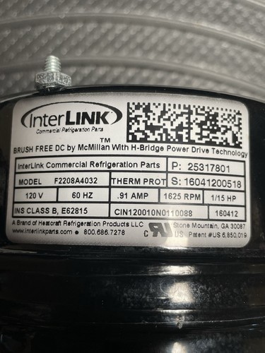 Interlink evaporator motor - interlink,