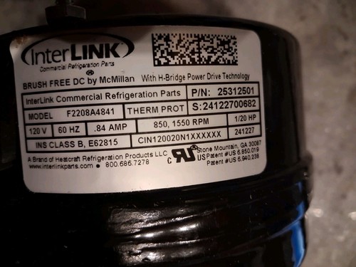 Interlink evaporator fan motor - fan,